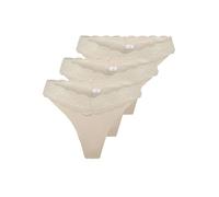 Only Tanga ONLCHLOE LACE – 3er-Pack peach taffy, Damen Gr. M (38), 75% Nylon/25% Elasthan