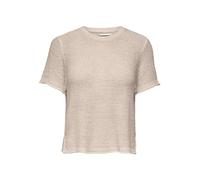 ONLY Damen Pullover ONLSUNNY S/S – 55% Polyacryl/45% Nylon, Rundhals – grau (Pumice Stone) L