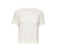 ONLY Damen Strickpullover Modell SUNNY Kurzarm Cloud Dancer Größe L