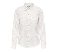 ONLY Damen Onlalexa Colour Ls Shirt WVN, Cloud Dancer, Large