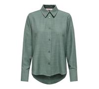 Hemdbluse ONLY "ONLBETTY MELLI LS SHIRT WVN", Damen, Gr. XS, laurel wreath detail:melange, Web, Obermaterial: 100% Polyester, meliert, Po-bedeckend, lange Manschette, Blusen Hemdbluse (98228647-XS) la