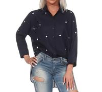 ONLY ONLNEW LINA GRACE LS EMB SHIRT NOOS WVN Damen | NIGHT SKY W CLOUD DANCER EMB HEART | L