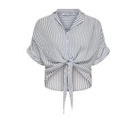 ONLY Hemd ONLPAULA Life Damen kurzarm Tie-Shirt gewebt Weiß XS