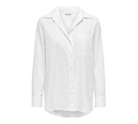 Langarmbluse ONLY "ONLSALINA L/S SHIRT WVN", Damen, Gr. S (36), rot (cloud dancer), Web, Obermaterial: 100% Baumwolle, unifarben, modisch, regular fit, Langarm, Blusen (90046934-S) cloud dancer