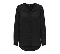 ONLY Damen Bluse ONLTiana Life Langarm Hemdbluse Blusenshirt Relaxed Fit 15332598 Black XS