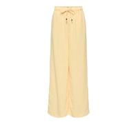 Schlupfhose ONLY "ONLEMMIA MW PULL-UP X-WIDE PANT PNT", Damen, Gr. M (38), Länge 32, sunlight, Web, Obermaterial: 98% Polyester, 2% Nylon, unifarben, lang, Hosen Schlupfhose, Materialmix, Regular Wais