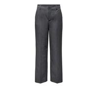 ONLY Damen Hose Onlhattie-Lana – Wide Mel Pant, mit weitem Beinschnitt – Dark Grey Melange 34W x 32L