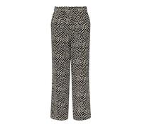 Schlupfhose ONLY "ONLKATTY LIFE PANT PTM", Damen, Gr. S (36), N-Gr, schwarz (schwarz aop:katty animal), Web, Obermaterial: 100% Polyester, bedruckt, regular fit lang, Hosen Schlupfhose, Sommerhose, Ku