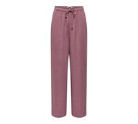 Schlupfhose ONLY "ONLSIESTA MW PULL-UP LINEN BL PNT NOOS", Damen, Gr. M, Länge 32, rose braun, Web, Obermaterial: 80% Viskose, 20% Leinen, unifarben, straight fit normal, Hosen Schlupfhose, Sommerhose