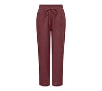 Schlupfhose ONLY "ONLTIZANA COTTON LOOSE PANTS WVN NOOS", Damen, Gr. S, N-Gr, oxblood rot, Web, Obermaterial: 100% Baumwolle, unifarben, regular fit knöchellang, Hosen Schlupfhose (18269627-S) oxblood