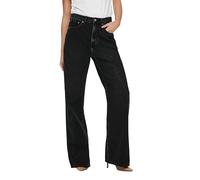 ONLY Damen Onlhope Ex Hw Wide DNM Rea129 Noos Hose, Black Denim, 32W / 34L EU