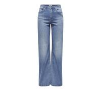 Only Wide Leg Jeans aus Baumwoll-Mix Modell 'JUICY-WAUW' in Jeansblau, Größe M/30