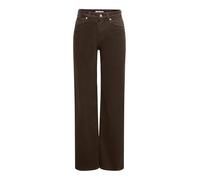 Only Wide Leg Jeans aus Baumwoll-Mix Modell 'MADISON BLUSH' in Dunkelbraun, Größe S/32