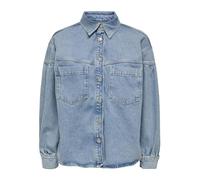 ONLY Damen ONLANNI LS Shirt LB DNM Jacket CRO Jacke, Light Blue Denim, XL