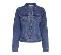 Jeansjacke ONLY "ONLWONDER - Jeansjacke mit Teilungsnähten und Stretch", Damen, Gr. L, blau (medium blau denim), Denim/Jeans;Web;Twill, Obermaterial: 79% Baumwolle, 20% Polyester, 1% Elasthan, unifarb