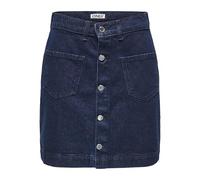 Only A-Linie Jeansrock aus reiner Baumwolle Modell 'AMAZING' in Dunkelblau, Größe XS