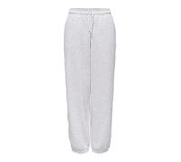 Sweathose ONLY "ONLBEST CUFF PANT SWT NOOS", Damen, Gr. XS (34), N-Gr, grau (light grau melange), Sweatware, Obermaterial: 65% Polyester, 35% Baumwolle, unifarben, relaxed fit knöchellang, Hosen Sweat