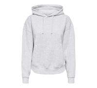 Kapuzensweatshirt ONLY "ONLBEST L/S HOOD SWT NOOS", Damen, Gr. L, grau (light grau melange), Sweatware, Obermaterial: 65% Polyester, 35% Baumwolle, unifarben, modisch, regular fit, Langarm Rippbündche