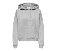 Kapuzensweatshirt ONLY "ONLSWEAT L/S HOODIE OVERSIZE PKT SWT", Damen, Gr. XS (34), grau (light grau melange), Sweatware, Obermaterial: 60% Baumwolle, 40% Polyester, unifarben, modisch, loose fit, Swea