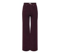Cordhose ONLY "ONLHOPE GLOBAL HW WIDE CORD PNT NOOS", Damen, Gr. 40, Länge 32, lila (fudge), Cord, Obermaterial: 98% Baumwolle, 2% Elasthan, unifarben, lang, Hosen Cordhose, Baumwollmischung (33543018