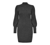 Strickkleid ONLY "ONLKATIA L/S DRESS KNT NOOS", Damen, Gr. XL, N-Gr, grau (dunkelgrau melange), Strick, Obermaterial: 50% Viskose, 27% Nylon, 23% Polyester, meliert, regular fit ca. Mitte Oberschenkel