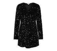 ONLY - ONLANIKA LS SEQUINS V-NECK DRESS WVN black - Gr. - XS