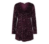 ONLY - ONLANIKA LS SEQUINS V-NECK DRESS WVN Winetasting - Gr. - XL