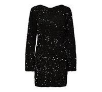 ONLY - ONLANIKA SEQUINS LS BOW DRESS WVN CS black - Gr. - S