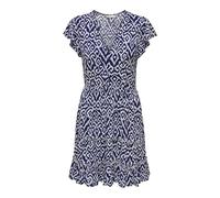 Only Tailliertes Minikleid aus reiner Viskose Modell 'CLAUDETTE' in Jeansblau, Größe M