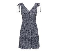 Trägerkleid ONLY "ONLFERNANDA LIFE S/L DRESS WVN NOOS", Damen, Gr. L, N-Gr, night sky aop:fernanda flower, Web, Obermaterial: 100% Viskose, bedruckt, regular fit kurz, V-Ausschnitt, Kleider Trägerklei