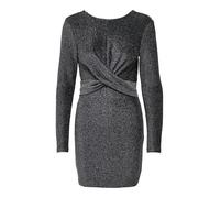 Only Tailliertes Cocktailkleid in Wickel-Optik Modell 'RICH' in Silber, Größe XL