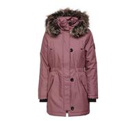 Parka ONLY "ONLIRIS FUR WINTER PARKA LIFE CC OTW", Damen, Gr. M, braun (rose braun detail:nature fur), Web, Obermaterial: 100% Polyester, unifarben, regular fit taillenbedeckt, hoch geschlossener Auss