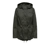 Parka ONLY "ONLLORCA LIFE CANVAS PARKA CC OTW", Damen, Gr. XS, kambaba, Web, Obermaterial: 80% Polyester, 20% Baumwolle, unifarben, regular fit hüftlang, Jacken Parka, mit Kordelzug in der Taille (384