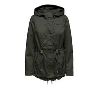 Parka ONLY "ONLLORCA LIFE CANVAS PARKA CC OTW", Damen, Gr. S, kambaba, Web, Obermaterial: 80% Polyester, 20% Baumwolle, unifarben, regular fit hüftlang, Jacken Parka, mit Kordelzug in der Taille (3844