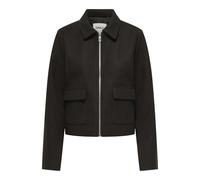 Kurzjacke ONLY "ONLVELA ZIP SHORT JACKET OTW", Damen, Gr. XL, chocolate torte detail:melange, Web, Obermaterial: 92% Polyester, 8% Viskose, meliert, hüftlang, Jacken (55206435-XL) chocolate torte deta