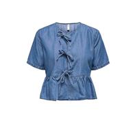 ONLY - ONLBEA SS BOW DNM SHIRT BJ medium blue denim - Gr. - L