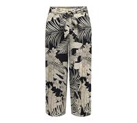 Palazzohose ONLY "ONLWINNER PALAZZO CULOTTE PANT NOOS PTM", Damen, Gr. 34, N-Gr, schwarz aop:lovely palm, Web, Obermaterial: 97% Polyester, 3% Elasthan, bedruckt, modisch, regular fit, Hosen, in uni o