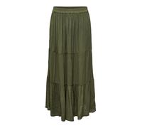 Maxirock ONLY "ONLMIKKA LIFE LONG SKIRT WVN NOOS", Damen, Gr. M (38), grün (grape leaf), Web, Obermaterial: 100% Viskose, unifarben, wadenlang, Röcke Maxirock, Viskose (55256741-M) grape leaf