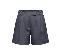 Shorts ONLY "ONLLINDA - Shorts mit hoher Taille und weitem Beinschnitt", Damen, Gr. L, N-Gr, night sky detail:melange, Web, Obermaterial: 97% Polyester, 3% Elasthan, meliert, weit kurz, Hosen Shorts,