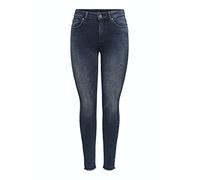Only ONLBLUSH LIFE MID SK ANK RAW REA409 L - L 34 Blue Black Denim (15209618) Blau L - L 34