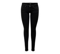 Skinny-fit-Jeans ONLY "ONLCORAL SL SK POWER DNM", Damen, Gr. 29, Länge 32, schwarz denim, Denim/Jeans, Obermaterial: 92% Baumwolle, 6% Polyester, 2% Elasthan, Abriebeffekte, Jeans 5-Pocket-Jeans (7621