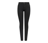 Only Jeans Forever Black Life – Hohe Taille Skinny Fit – Schwarz, Größe M/34