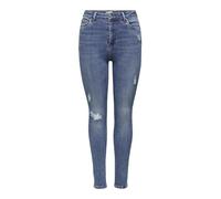 Only Mila Life High Waist Skinny Destroy Bj139945 Jeans 25 Medium Blue Denim (Herstellerartikelnummer: 15195399-MediumBlueDenim-30-25)