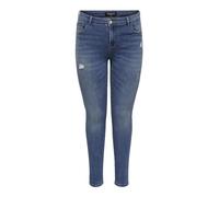 Only Jeans ONLWAUW Skinny-Fit mit Stretch, mittlere Taille, leichte Destroyed-Effekte, Blau