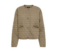 Steppjacke ONLY "ONLHEART LIFE QUILTED JACKET NOOS OTW", Damen, Gr. XL, tannin, Steppware, Obermaterial: 100% Polyester, unifarben, normal, Rundhals, Jacken Steppjacke, mit Steppmuster in Herzchenform