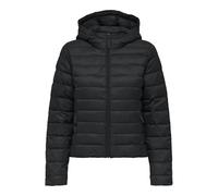 Steppjacke ONLY "ONLTAHIA LW QUILTED HOOD JKT OTW CC OTW", Damen, Gr. XS, schwarz, Web, Obermaterial: 100% Nylon, unifarben, modisch, regular fit, Langarm, Jacken (16667852-XS) schwarz