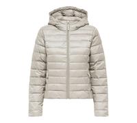 Steppjacke ONLY "ONLTAHIA LW QUILTED HOOD JKT OTW CC OTW", Damen, Gr. M, pumice stone, Web, Obermaterial: 100% Nylon, unifarben, regular fit, Jacken Steppjacke (96396145-M) pumice stone