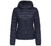 Steppjacke ONLY "ONLTAHOE HOOD JACKET OTW NOOS", Damen, Gr. M, night sky, Web, Obermaterial: 100% Nylon, unifarben, tailliert, elastischer Bund, Jacken Steppjacke, in modisch kurzer Form (24498169-M)