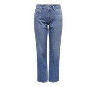 Only Damen Onllumi Mw Mom DNM Pim920 Noos Straight Fit Jeans, Medium Blue Denim, L / 34L EU