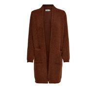 ONLY Female Strickjacke - Damen Cardigan lang Taschen, Farbe:Braun, Größe:XS